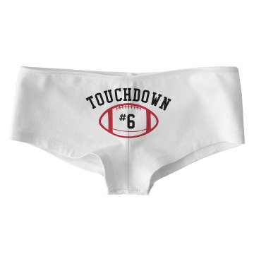Touchdown Undies Bella Contrast Satin Trim Thong