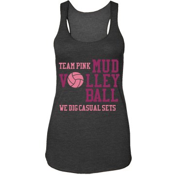 Mud Volleyball Team Junior Fit Bella Sheer Longer Length Rib Strap Tank Top