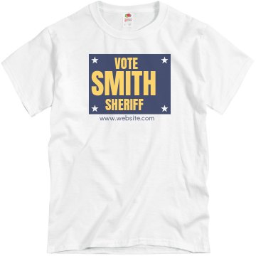 Sheriff Election Sign Tee Unisex Basic Gildan Heavy Cotton Crew Neck Tee
