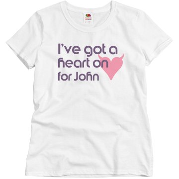 I've Got A Heart On Misses Relaxed Fit Basic Gildan Ultra Cotton Tee