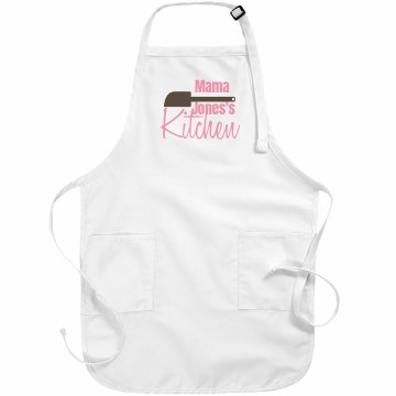 Mama's Kitchen Apron Basic White Apron