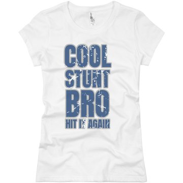 Distress Cool Stunt Bro Junior Fit Basic Bella Favorite Tee