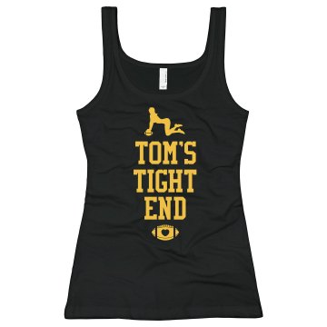 Tight End Football GF Junior Fit Bella Sheer Longer Length Rib Strap Tank Top