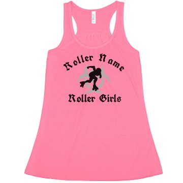 Roller Girls Team Tank Misses American Apparel Neon Oversized Crop Tank