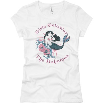 Girls Getaway Mermaid Junior Fit Basic Bella Favorite Tee
