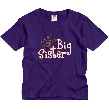 Big Sister Youth Gildan Ultra Cotton Crew Neck Tee