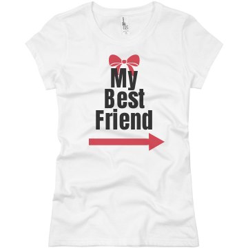 My Best Fried Left Junior Fit Basic Bella Favorite Tee