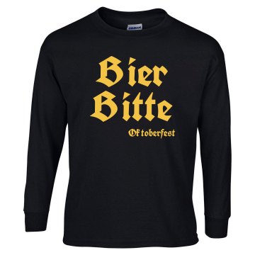 Beer Please Oktoberfest Junior Fit Bella Long Sleeve Crewneck Jersey Tee