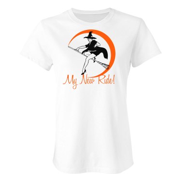 My New Halloween Ride Junior Fit Bella Sheer Longer Length Rib Tee