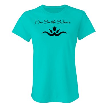 Beauty Salon Fitted Tee Junior Fit Bella Sheer Longer Length Rib Tee