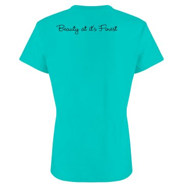 Beauty Salon Fitted Tee Junior Fit Bella Sheer Longer Length Rib Tee