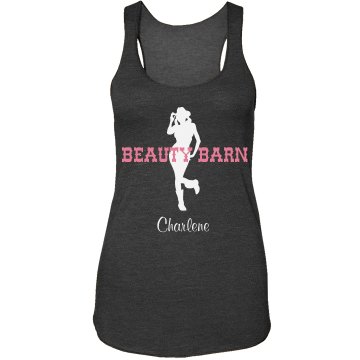 Salon Tee w/ Back Junior Fit Bella Slit V-Neck Tee