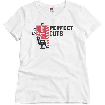 Salon Logo Tee Misses Relaxed Fit Basic Gildan Heavy Cotton Tee