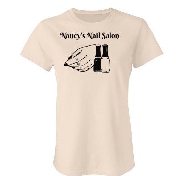 Nail Salon Tee Junior Fit Bella Crewneck Jersey Tee