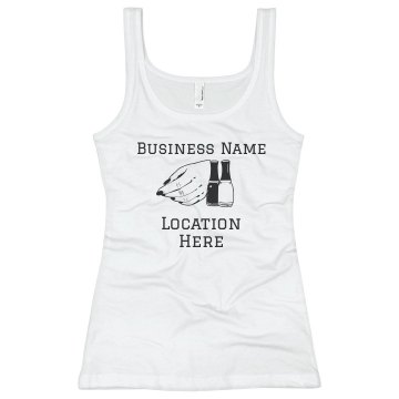 Nail Salon w/Back Junior Fit Bella Crewneck Jersey Tee