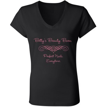 Perfect Nails. Everytime. Junior Fit Bella V-Neck Jersey Tee