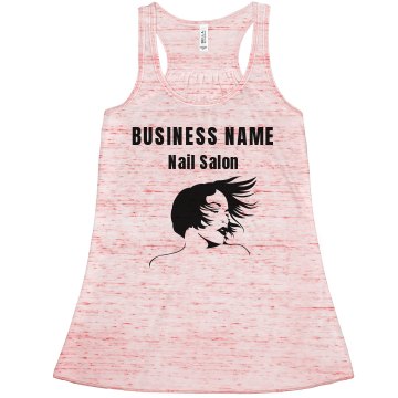 Salon Name Tee Junior Fit Bella Sheer Longer Length Rib Tee