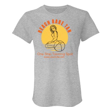 Tan Salon Tee Junior Fit Bella Crewneck Jersey Tee