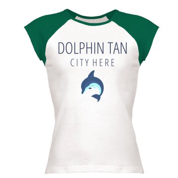Tanning Salon Ringer Tee Junior Fit Bella 1x1 Rib Ringer Tee