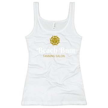 Tan Studio Shirt Junior Fit Bella Slit V-Neck Tee