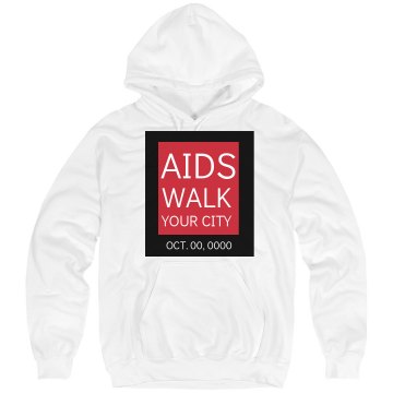 AIDS Walk Logo Unisex Hanes Ultimate Cotton Heavyweight Hoodie