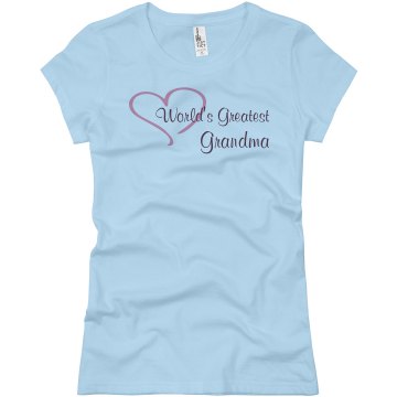 World's Greatest Grandma Junior Fit Basic Bella Favorite Tee