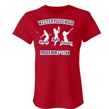 Westerville High Mom Junior Fit Bella Sheer Longer Length Rib Tee