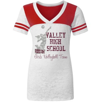Hitter Volleyball Tee Junior Fit Augusta 3/4 Legacy Raglan Tee