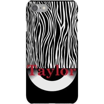 Zebra iPhone Case Rubber iPhone 4 & 4S Case White