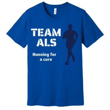 Running For A Cure ALS Unisex Gildan Heavy Cotton Crew Neck Tee