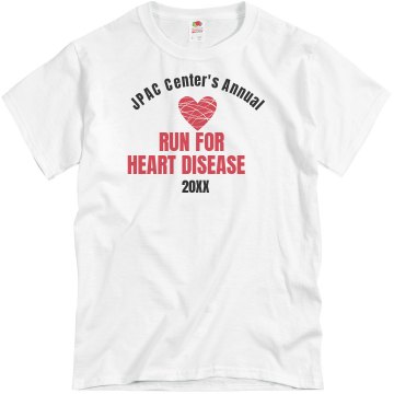 Heart Disease Run Unisex Basic Gildan Heavy Cotton Crew Neck Tee