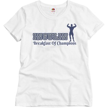 Breakfast Of Champions  Misses Relaxed Fit Basic Gildan Ultra Cotton Tee