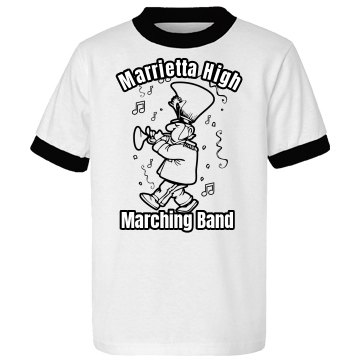 Marching Band Fan Youth Anvil Ringer Tee
