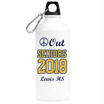 Peace Out Water Bottle Aluminum Water Bottle