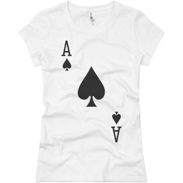 Ace Of Spades Costume Junior Fit Basic Bella Favorite Tee