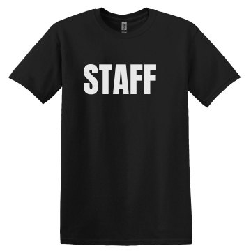 Staff Tee w/ Back Unisex Gildan Heavy Cotton Crew Neck Tee