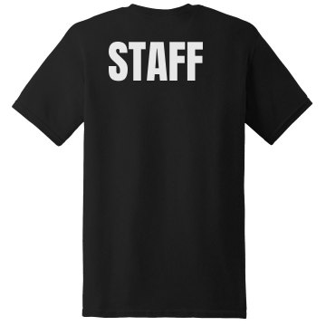 Staff Tee w/ Back Unisex Gildan Heavy Cotton Crew Neck Tee