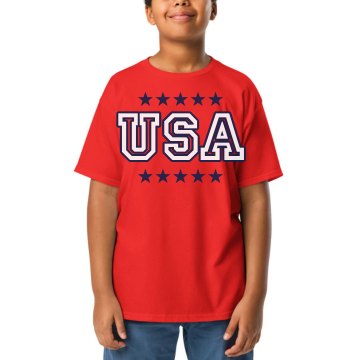 USA Track & Field Tee Youth Gildan Ultra Cotton Crew Neck Tee