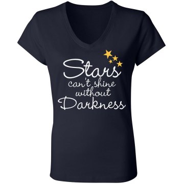 Stars Can't Shine Junior Fit Bella Long Sleeve Sheer Longer Length Rib V-Neck Tee