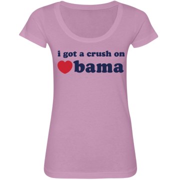 Crush on Obama Junior Fit Bella Sheer Longer Length Scoopneck Tee