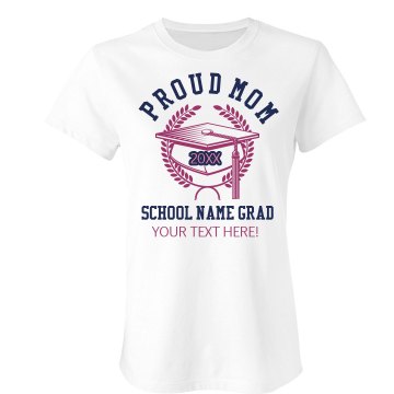 Proud Seniors Mom Junior Fit American Apparel Fine Jersey Tee