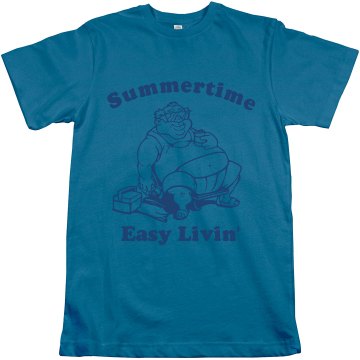 Summer Is Easy Livin' Misses Relaxed Fit Basic Anvil Heavyweight Tank Top