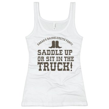 Saddle Up Or... Junior Fit Basic Bella 2x1 Rib Tank Top