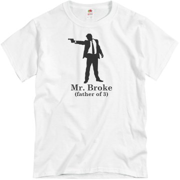 Mr. Broke Dad Unisex Basic Gildan Heavy Cotton Crew Neck Tee