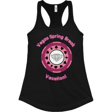 Vegas Spring Break Junior Fit Bella Sheer Longer Length Rib Racerback Tank Top