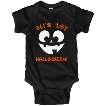 Eli's First Halloween! Infant Rabbit Skins Lap Shoulder Creeper