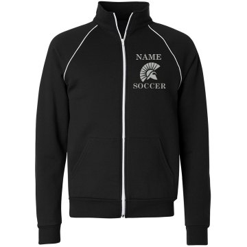 Men's Soccer Track Jacket Unisex Canvas Fleece Full Zip Track Jacket