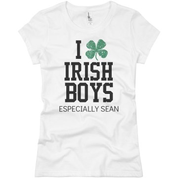 I LOVE Irish Boys! Junior Fit Basic Bella Favorite Tee