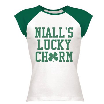 Lucky Charm Junior Fit Bella 1x1 Rib Cap Sleeve Raglan Tee