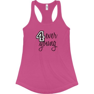 4 Ever Young Tank Junior Fit Bella Sheer Longer Length Rib Racerback Tank Top